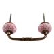 Pink Ceramic Bridge Dresser Handle
